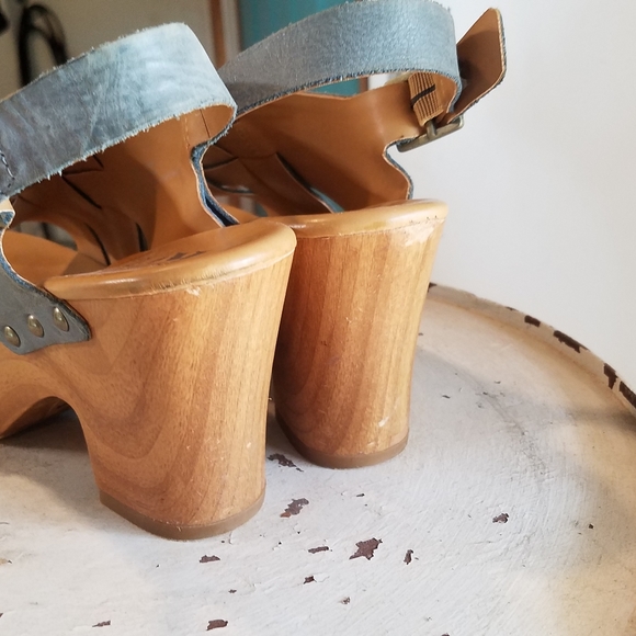 Kork-ease size 6 open-to wood platform wedge sanda - Picture 8 of 8